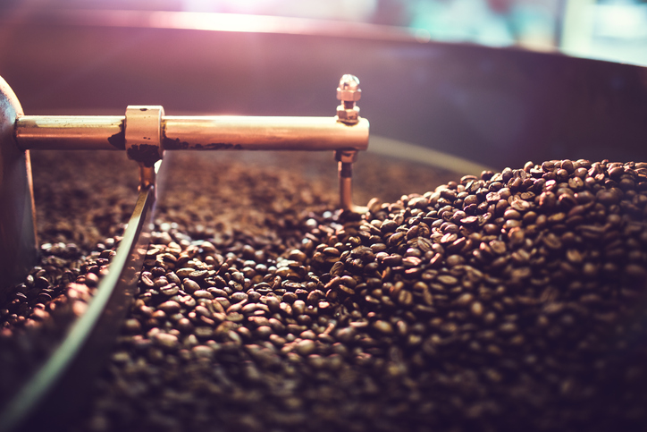 コーヒー豆の焙煎写真